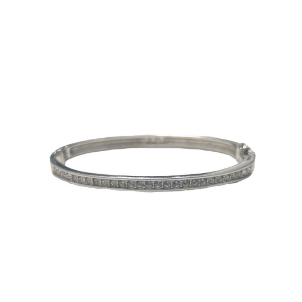 Swarovski Silver Channel-Set Bangle